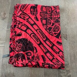 Native Northwest Bamboo Treasure our Ancestors Infinity Scarf Artsy Wearable Art